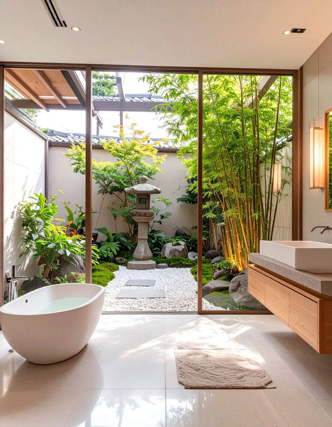 The Tsuboniwa Small Courtyard Garden Bathroom - 30 japan bathroom design ideas
