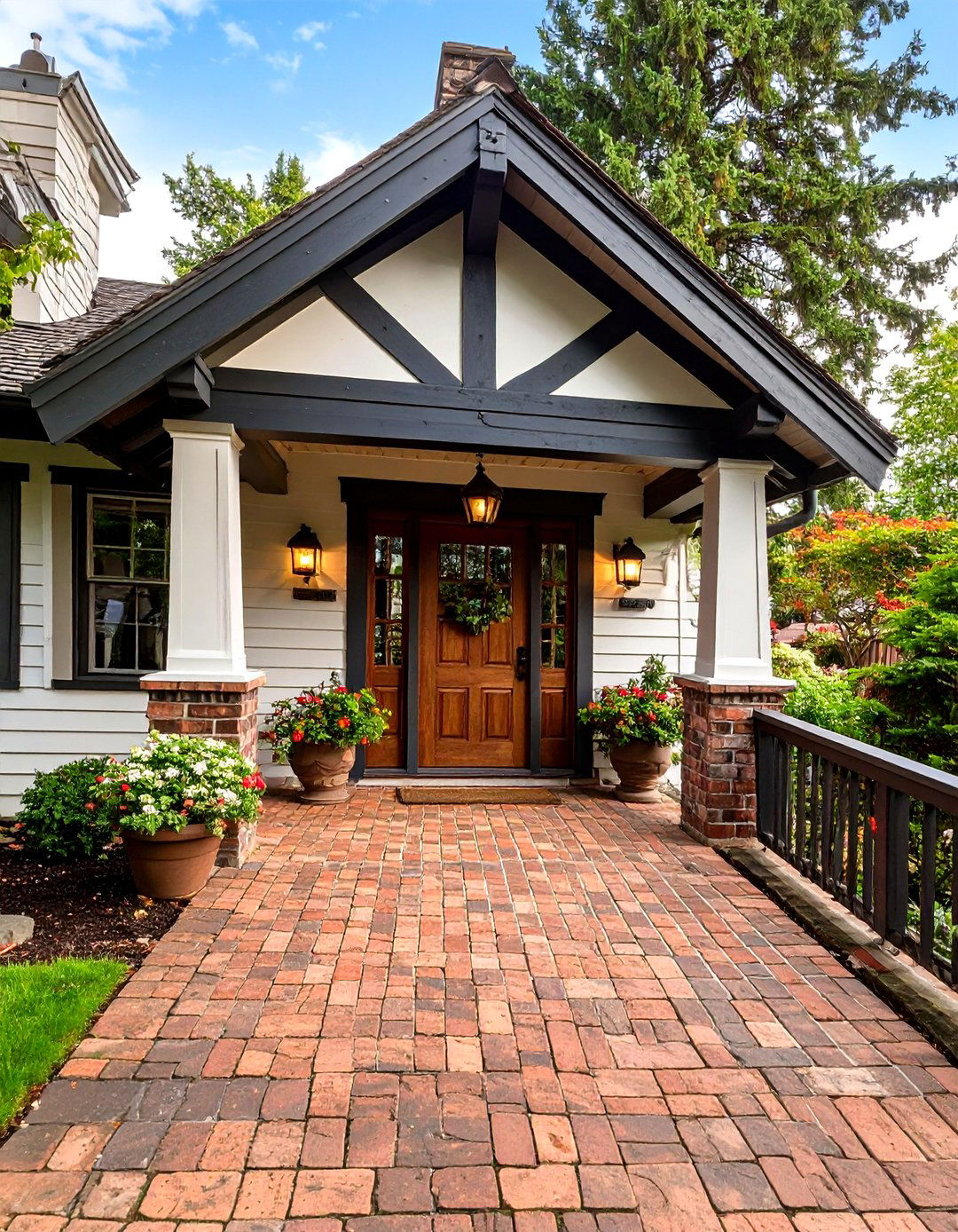 The Tudor Style Porch - 30 mobile home front porch ideas