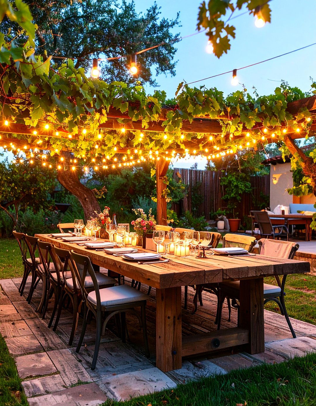 The Tuscan Inspired Alfresco Dining - 30 diy backyard ideas