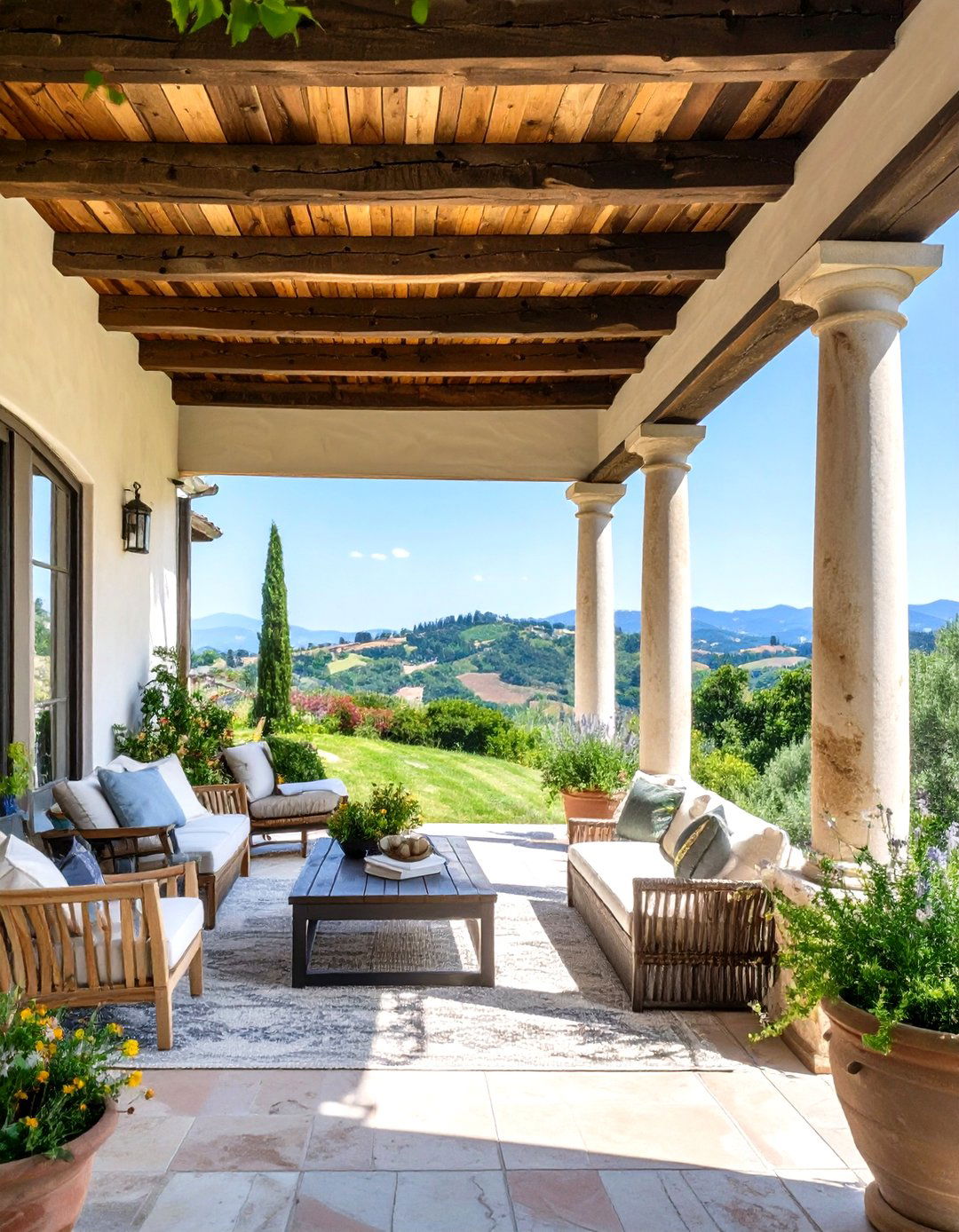 The Tuscan Inspired Loggia - 30 covered patio extension ideas