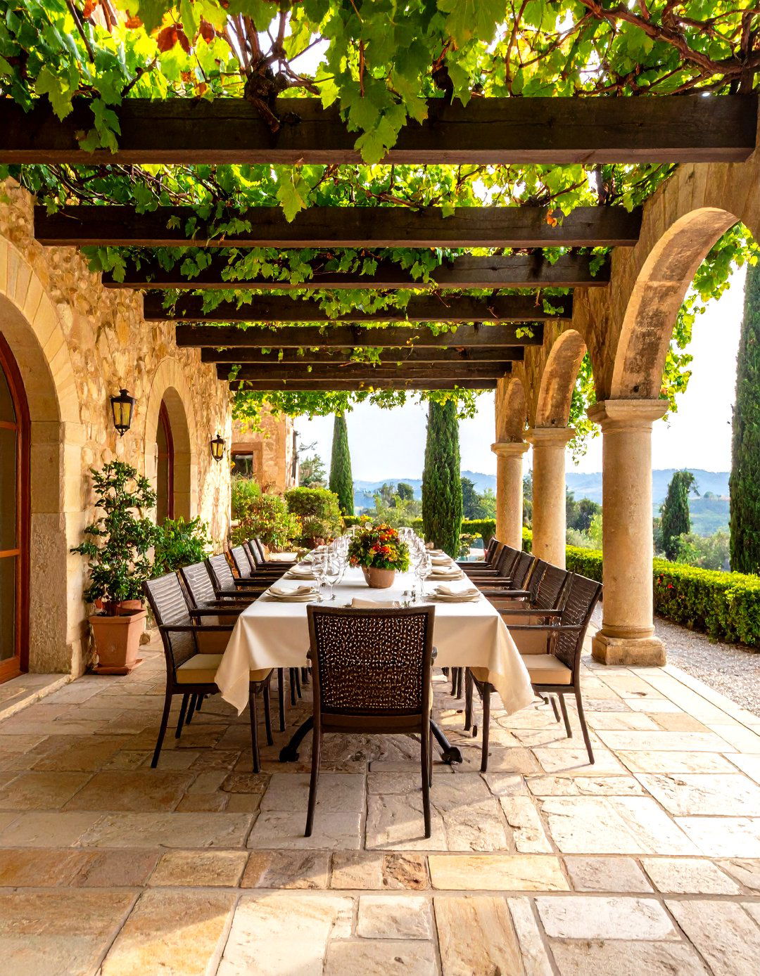 The Tuscan Inspired Terrace - 30 landscape design and build ideas