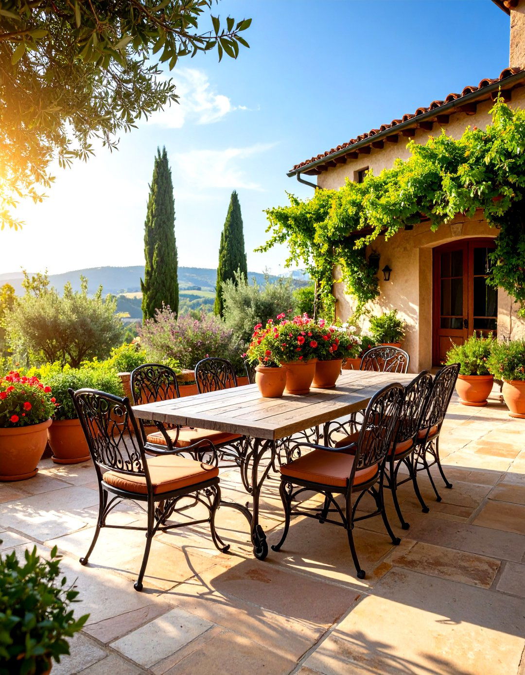 The Tuscan Inspired Terrace - 30 backyard furniture ideas