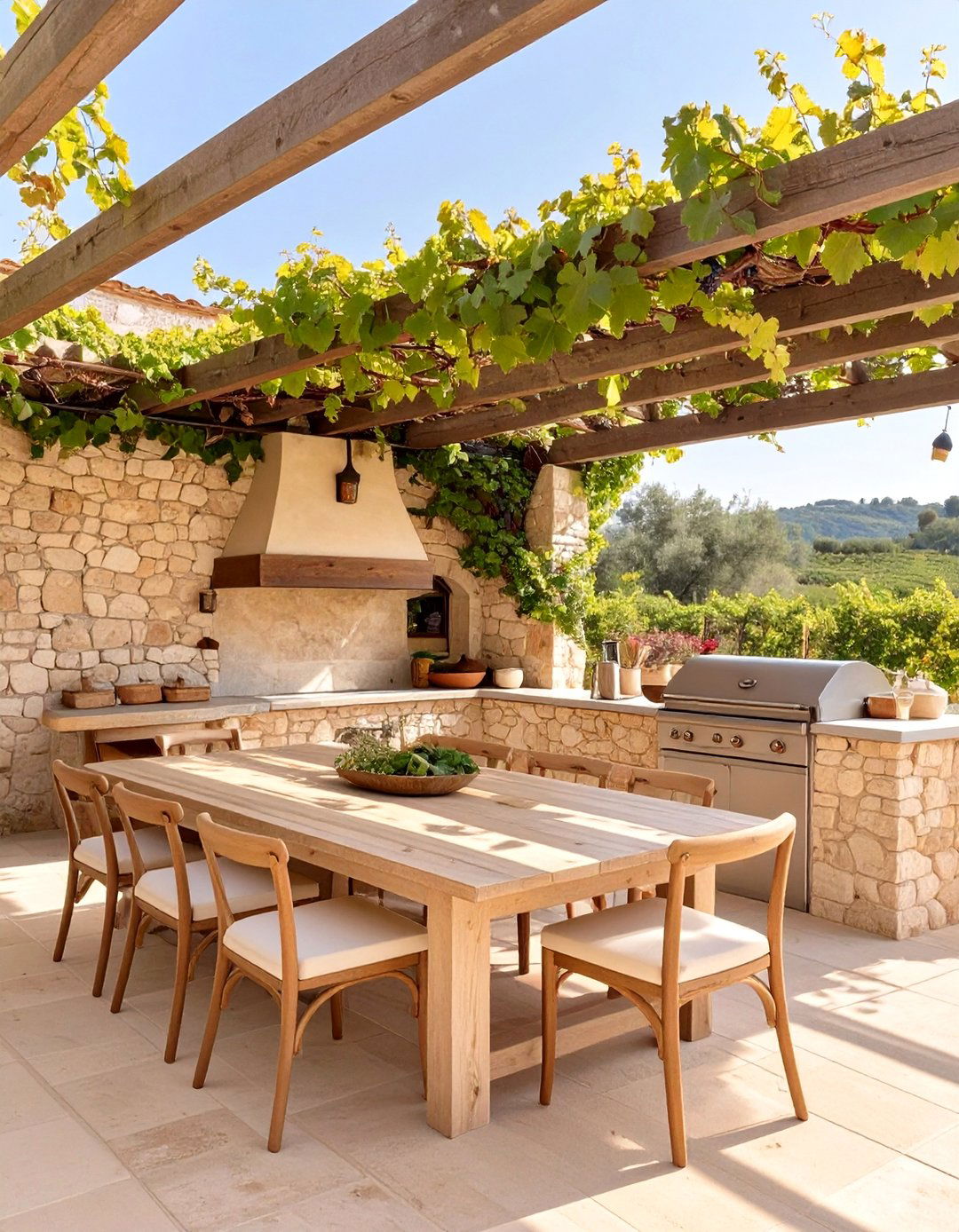 The Tuscan Vineyard Outdoor Kitchen - 30 ai outdoor kitchen design ideas