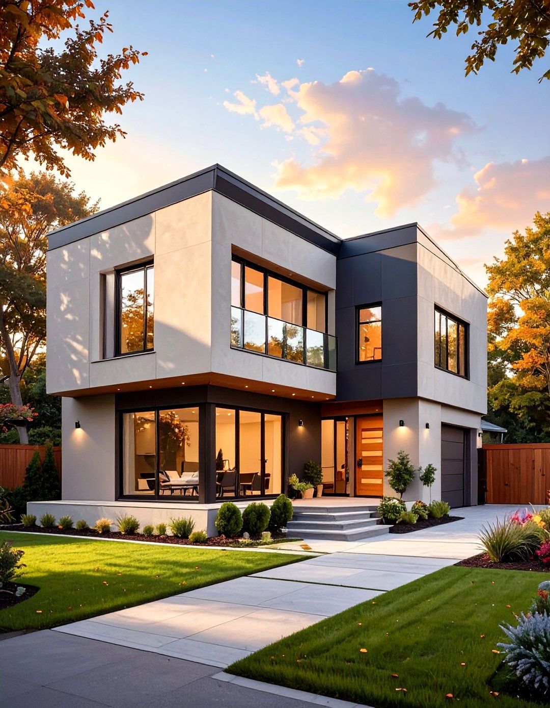 The Two Story Cube House - 30 low budget modern 3 bedroom house design ideas