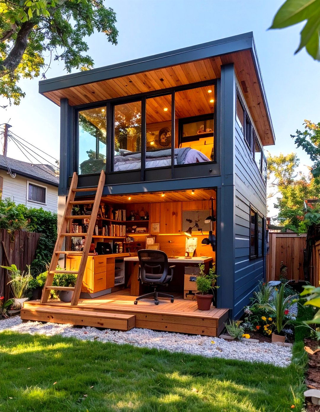 The Two Story Shed Office - 30 shed office ideas
