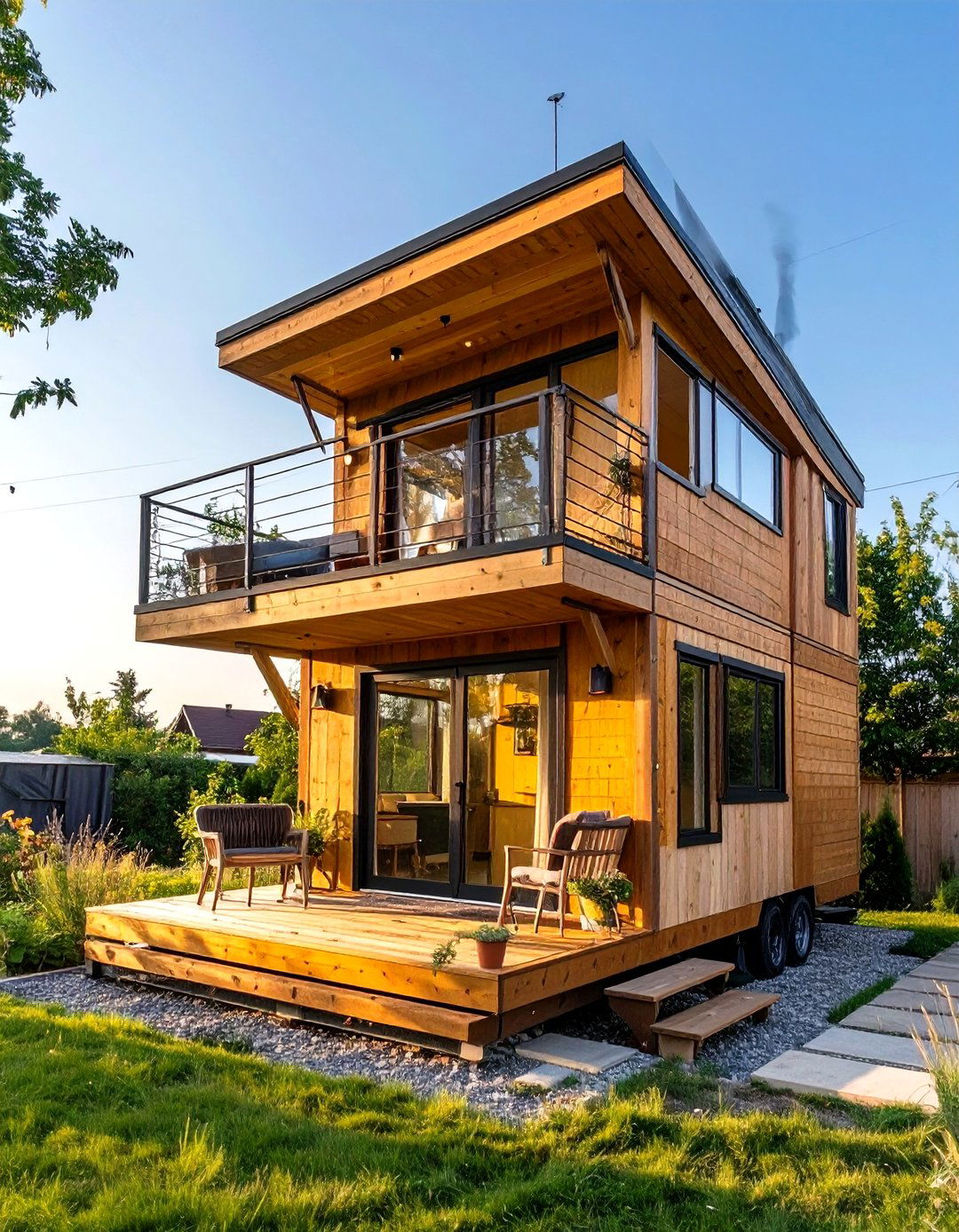 The Two Story Tiny House with Balcony - 30 modern tiny house design ideas