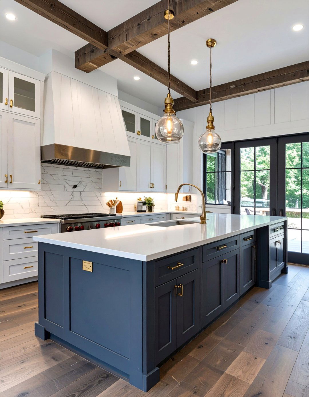 The Two Tone Cabinet Kitchen - 30 barndominium kitchen ideas