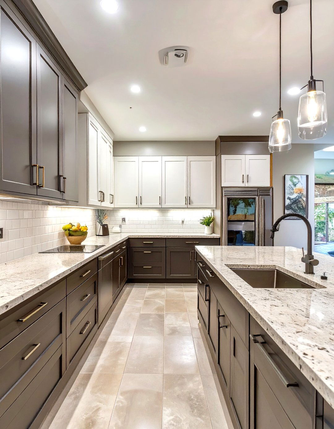 The Two Tone Cabinet Kitchen - 30 basement kitchen ideas