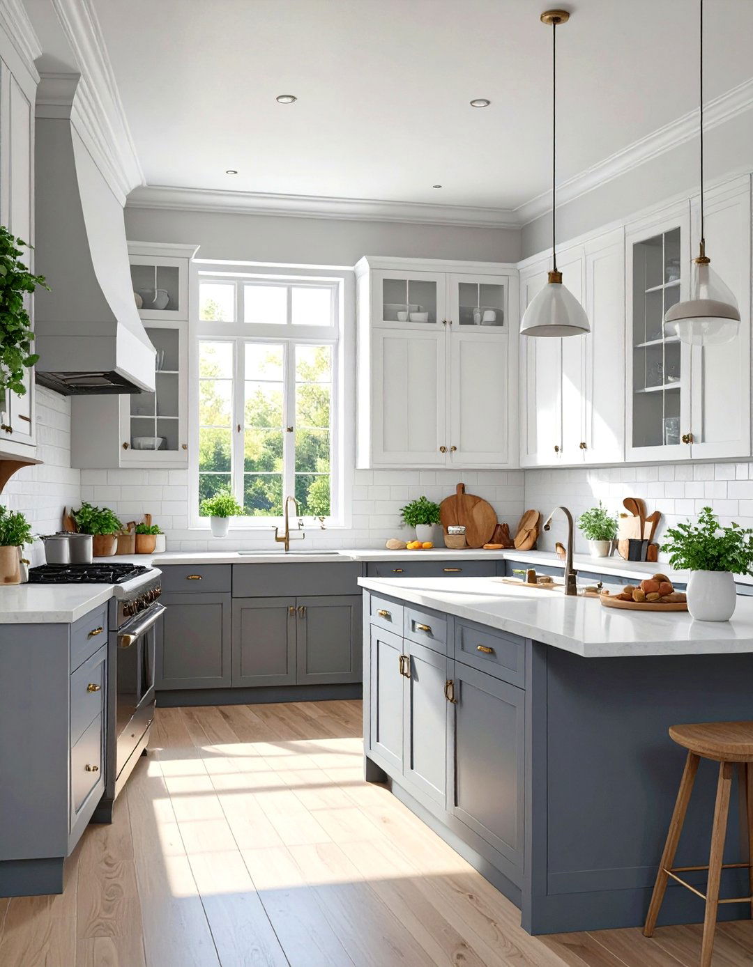 The Two Tone Cabinet Kitchen - 30 narrow kitchen ideas