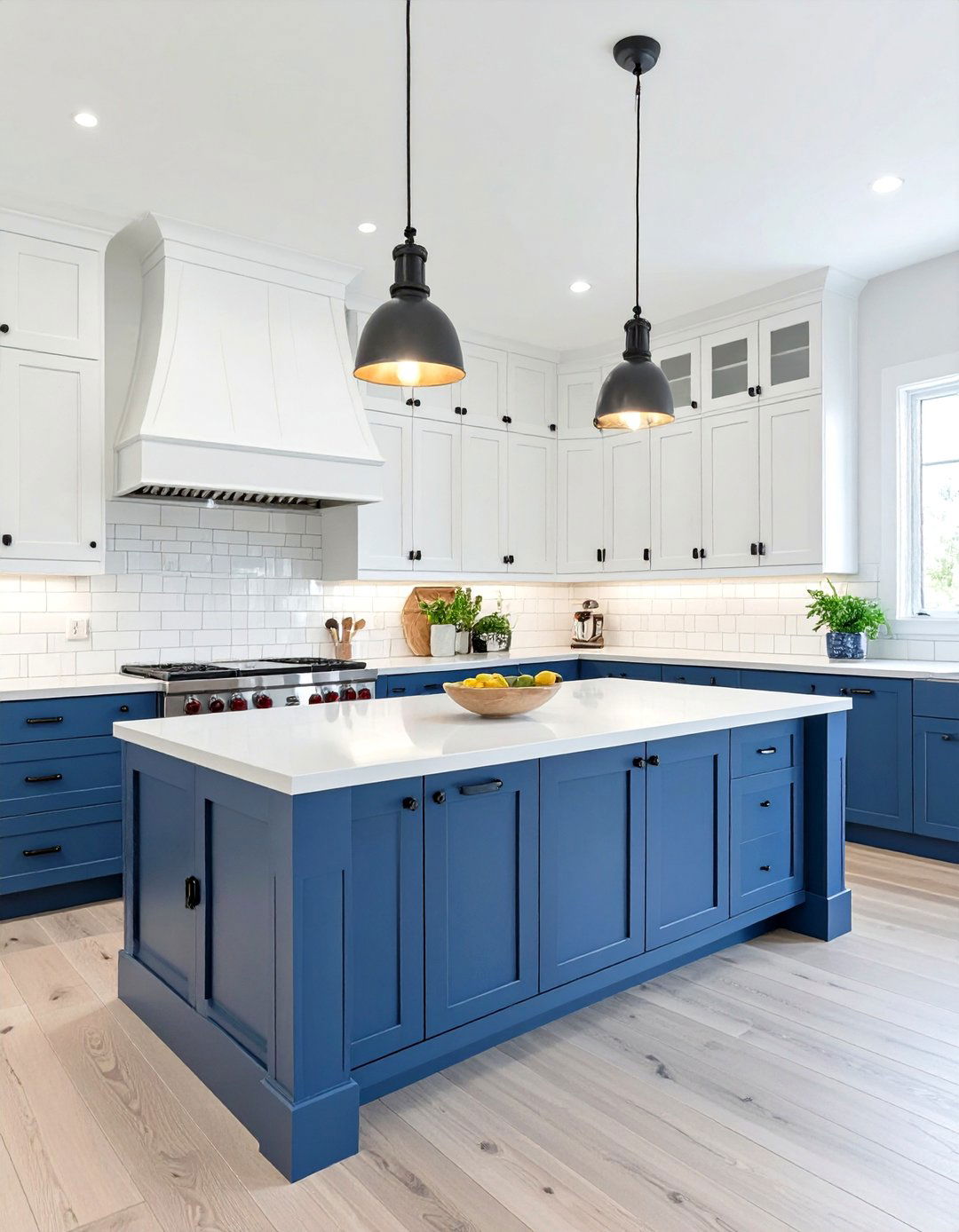 The Two Tone Kitchen Cabinets - 30 modern farm house design ideas