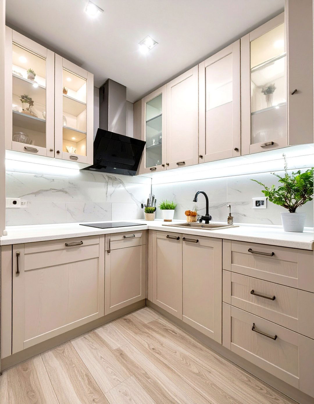 The U Shaped Maximum Storage Kitchenette - 30 basement kitchenette ideas