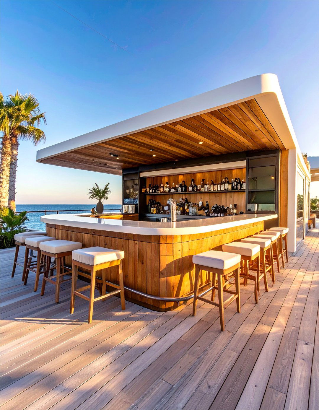 The U Shaped Social Deck Bar - 30 deck bar ideas