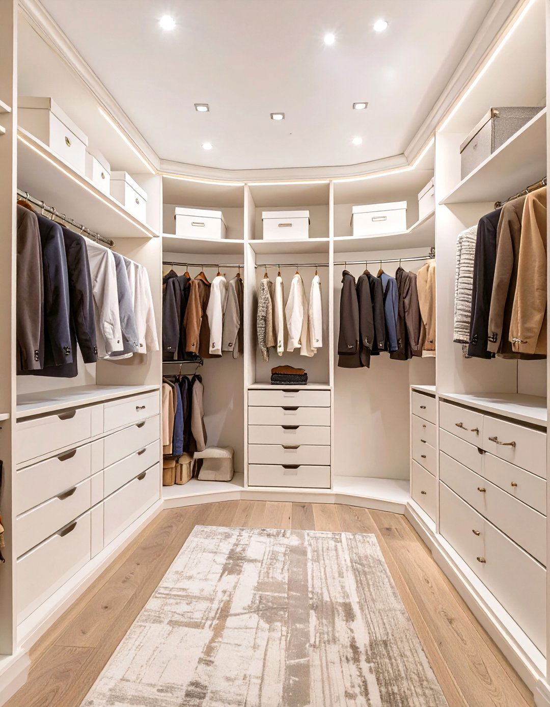 The U Shaped Walk In Wardrobe Layout - 30 bedroom wardrobe design ideas
