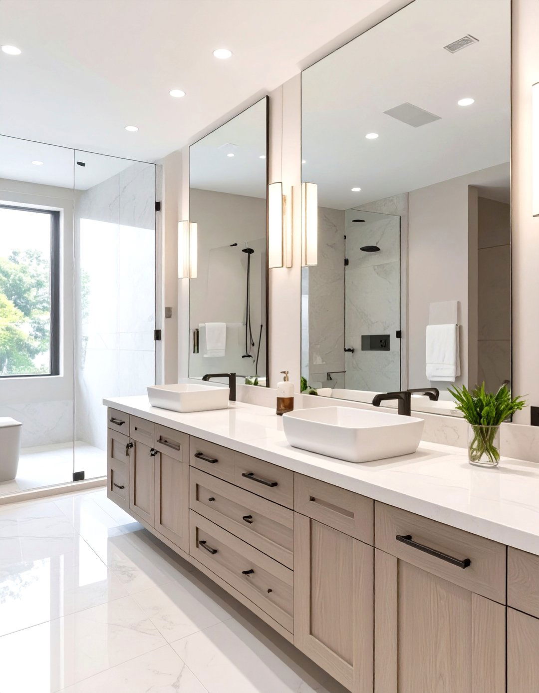 The Ultimate His and Hers Bathroom - 30 master bathroom remodel ideas