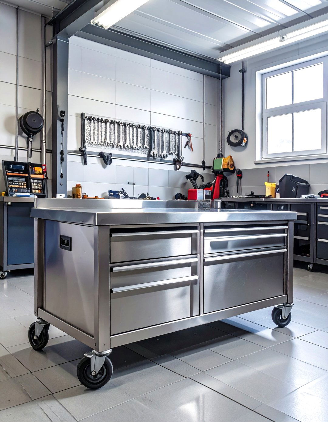 The Ultimate Mechanics Rolling Garage Workbench - 30 garage work bench ideas