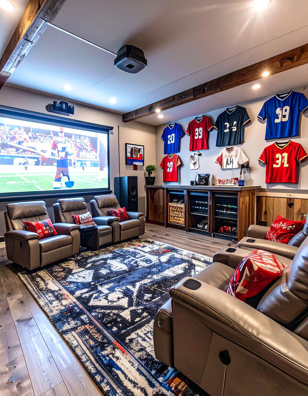 The Ultimate Sports Fan Cave - 30 cool garage makeover ideas