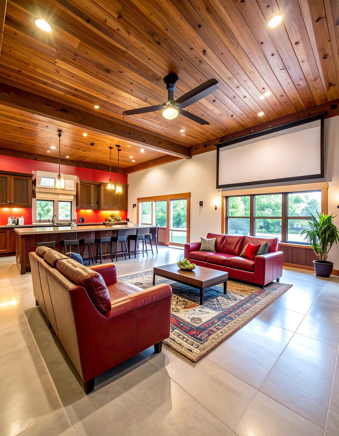 The Ultimate Sports Fan Zone Garage - 30 2 car garage man cave ideas