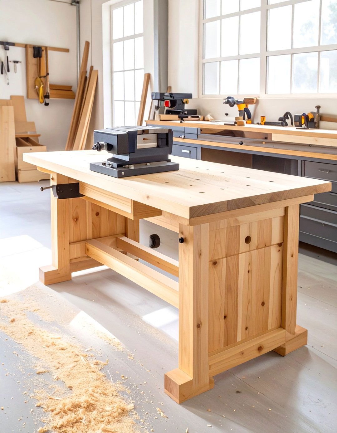 The Ultimate Woodworkers Garage Workbench - 30 cool garage workbench ideas