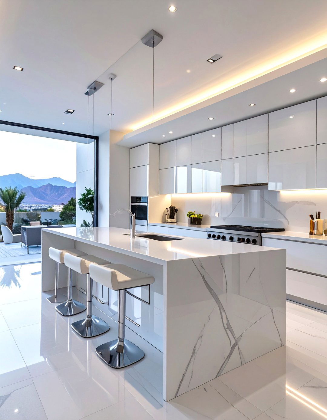 The Ultra Modern White Kitchen - 30 interior design las vegas ideas