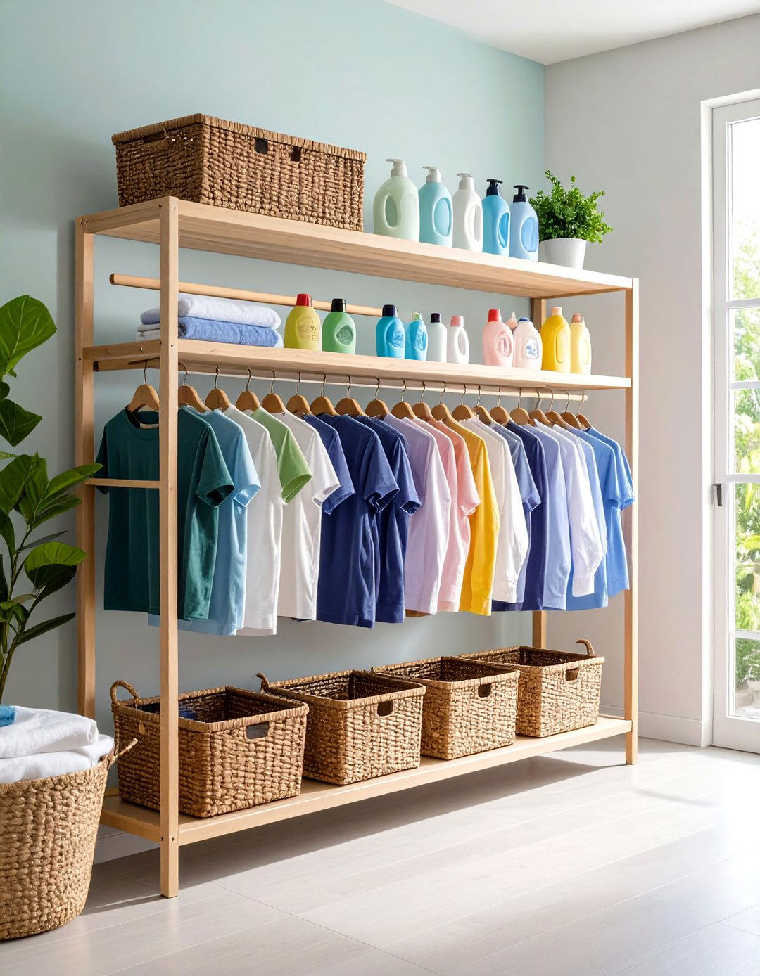 The Under Shelf Laundry Room Drying Rod - 30 laundry room drying rack ideas