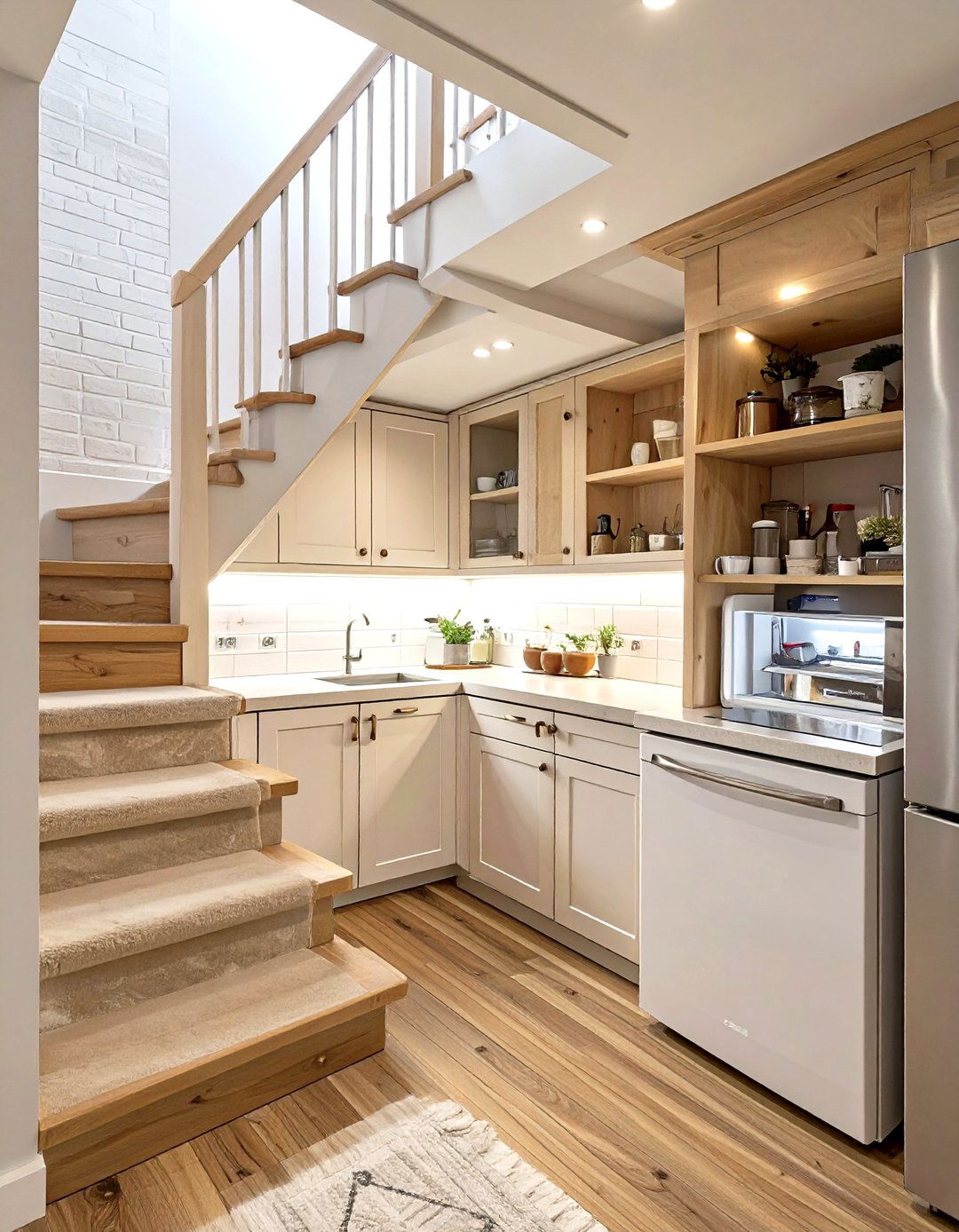 The Under Stairs Kitchenette - 30 basement kitchenette ideas