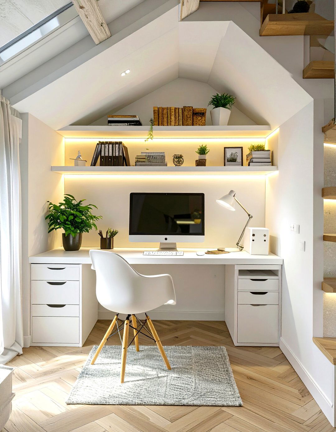 The Under Stairs Nook Office - 30 creative small office interior design ideas