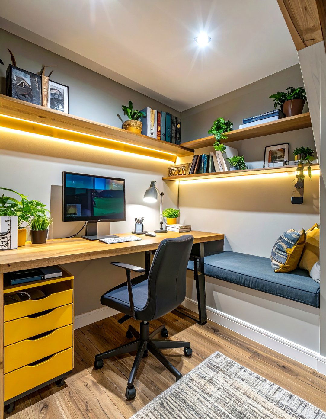 30 Productive Basement Office Ideas for Home Workspaces - We Love Home Blog