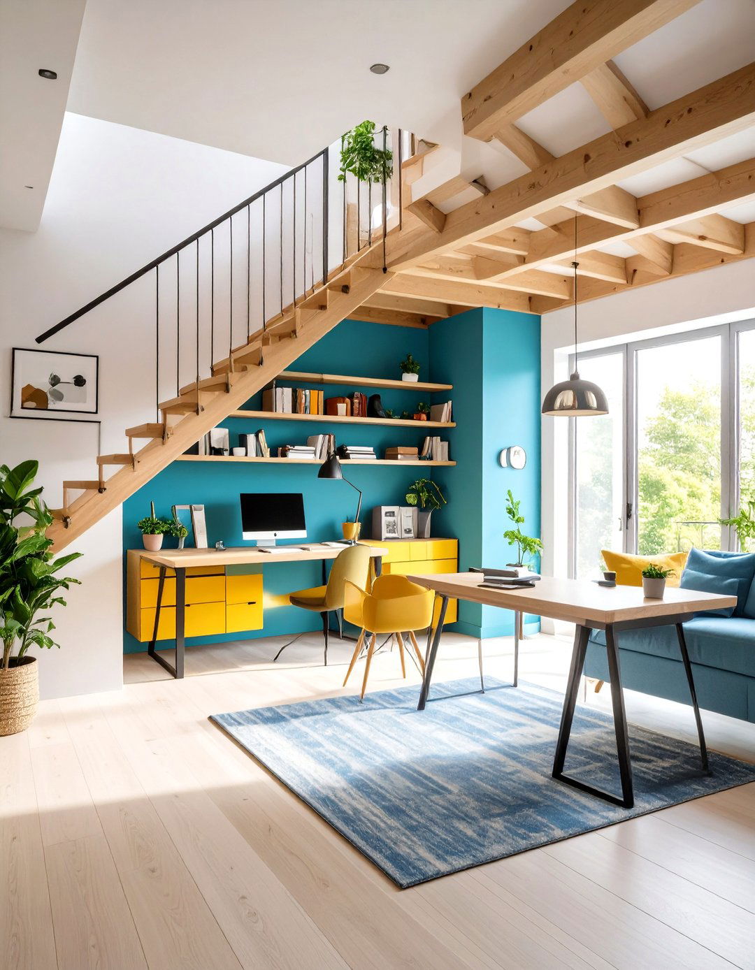 The Under the Stairs Living Room Office - 30 living room office ideas