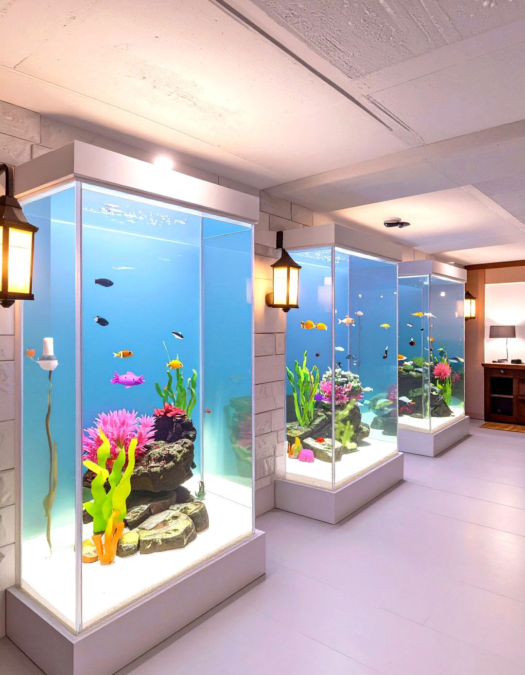 The Underground Aquarium - 30 minecraft basement ideas