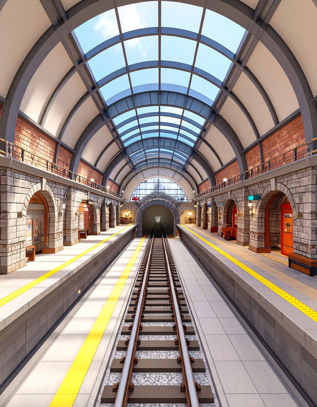 The Underground Railway Station - 30 minecraft basement ideas