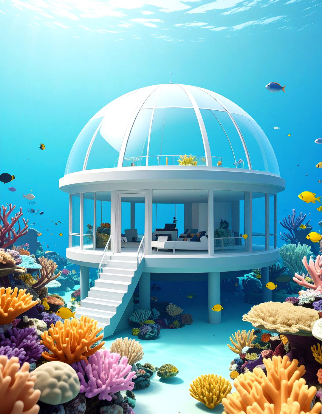 The Underwater Ocean Observatory - 30 minecraft house design ideas