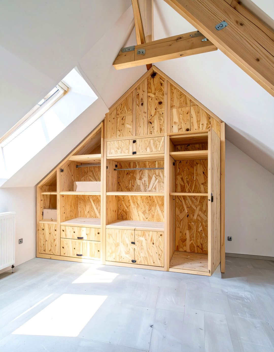 The Unfinished Raw Wood Attic Closet - 30 attic closet ideas
