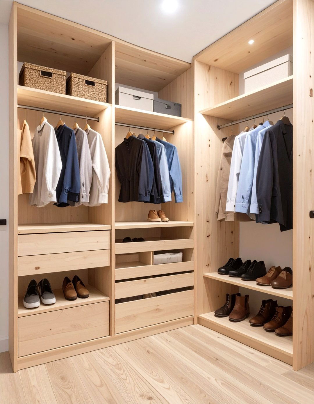 The Unfinished Wood and DIY Custom Closet - 30 closet remodel ideas