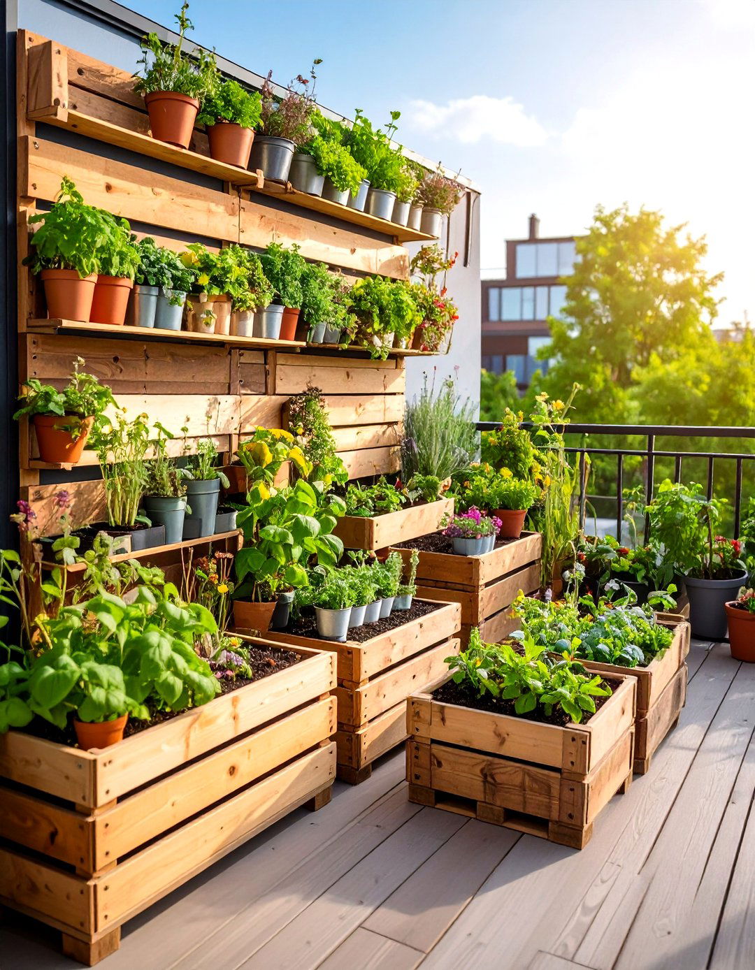 The Upcycled DIY Balcony Garden - 30 ai balcony garden design ideas
