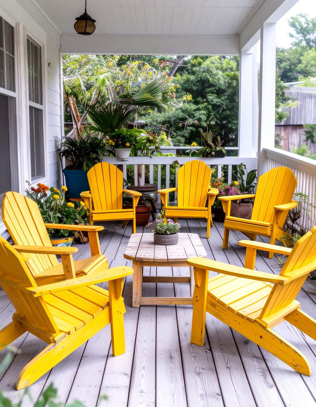The Upcycled Furniture Deck - 30 inexpensive deck ideas