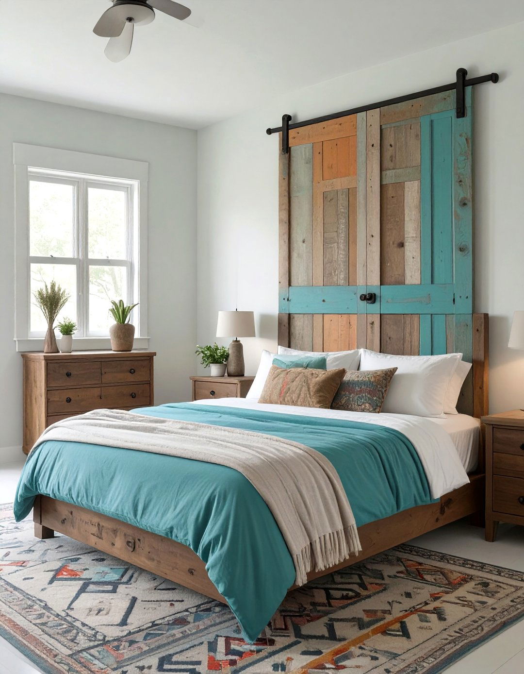 The Upcycled Furniture Eclectic Bedroom - 30 interior design with sustainable materials ideas