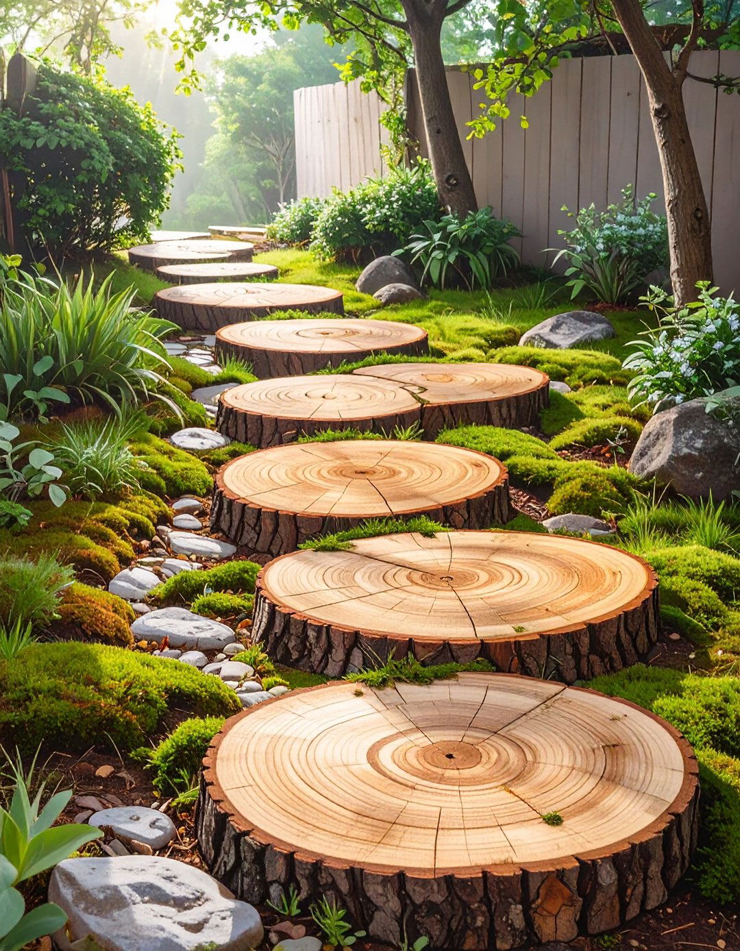 The Upcycled Material Pathway - 30 budget cheap simple front yard landscaping ideas