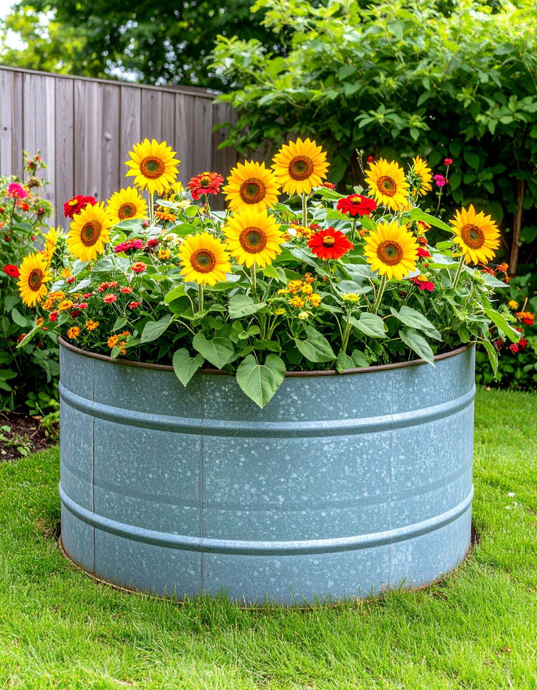 The Upcycled Stock Tank Garden - 30 garden box ideas