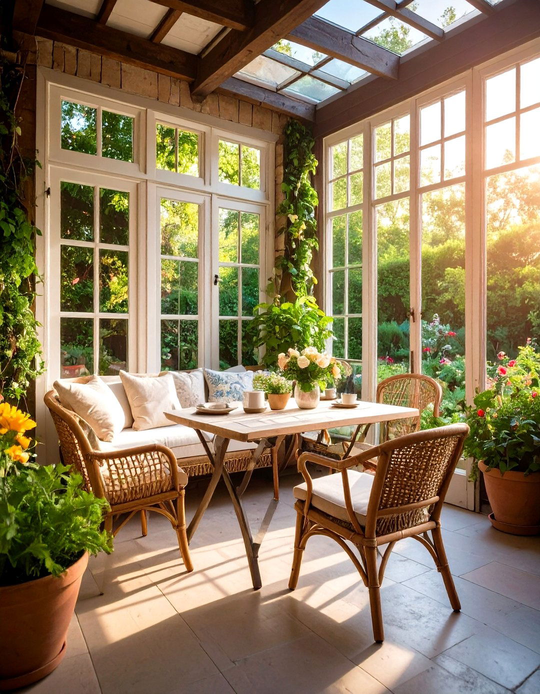The Upcycled Window Wall Retreat - 30 enclosed patio ideas on a budget