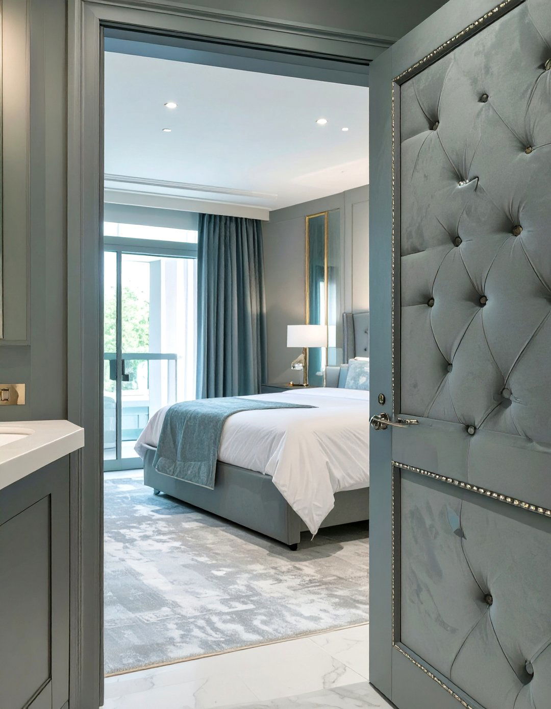 The Upholstered Bathroom Door - 30 bathroom door ideas