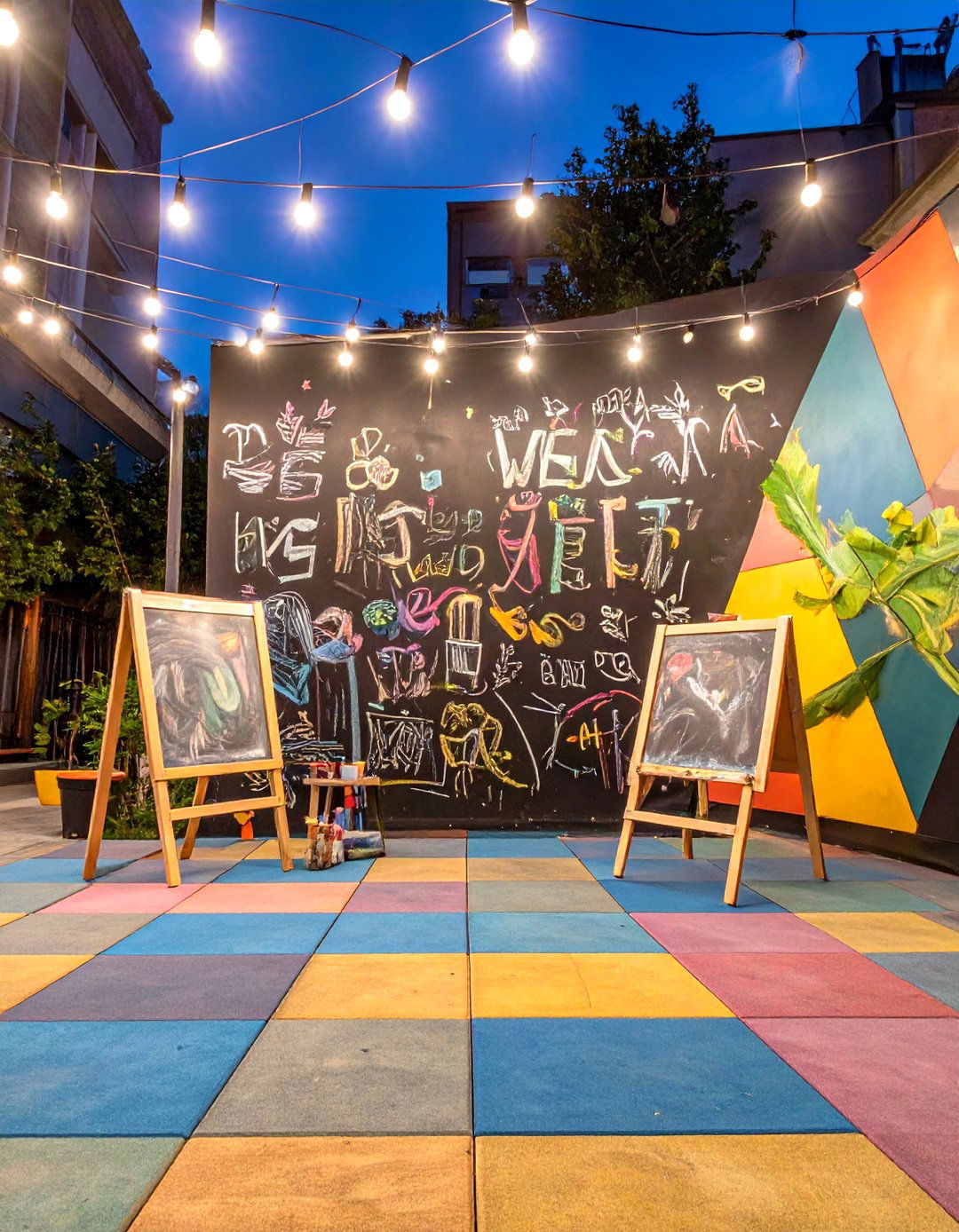 The Urban Art Studio Playground - 30 kid friendly small backyard playground ideas