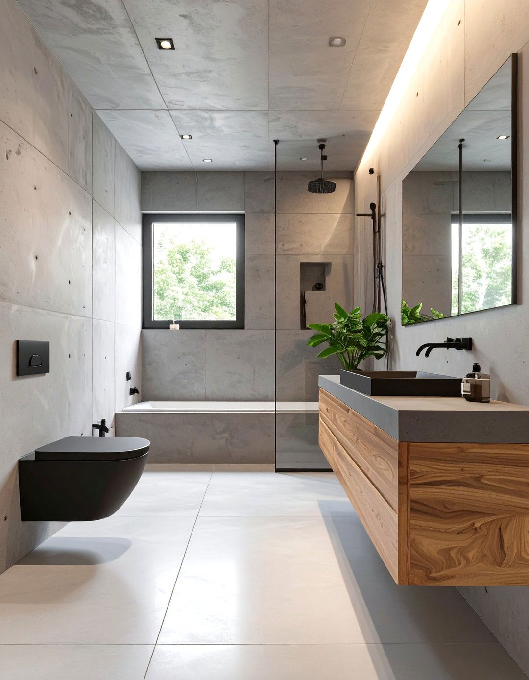 The Urban Concrete Bathroom - 30 bathroom decoration ideas
