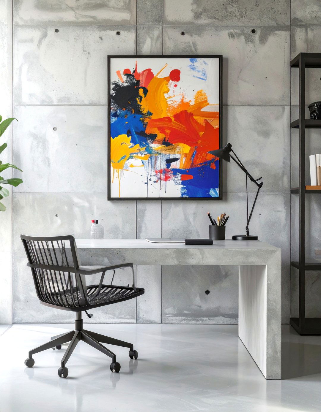 The Urban Concrete Home Office - 30 masculine home office ideas