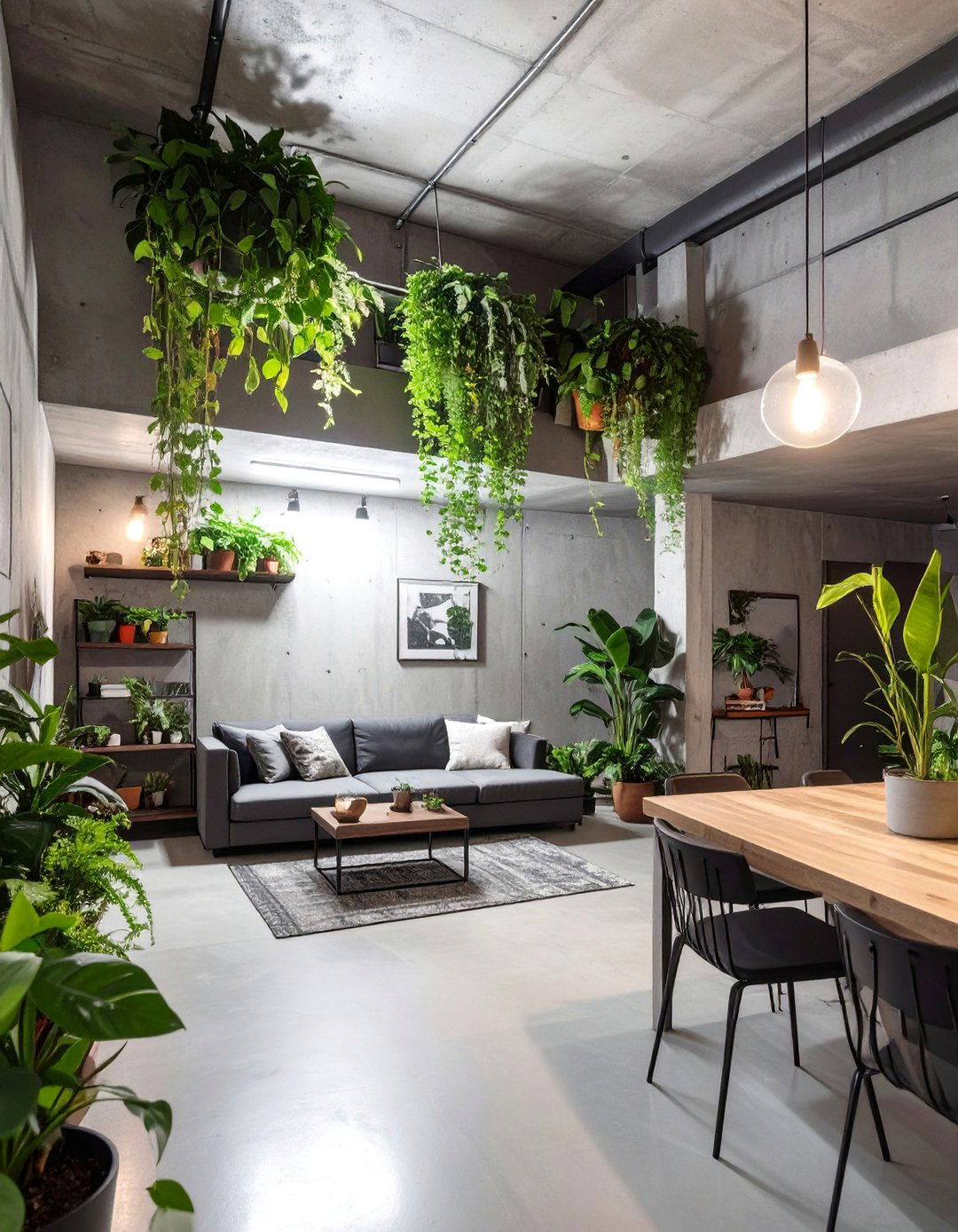 The Urban Concrete Jungle Basement - 30 basement apartment ideas