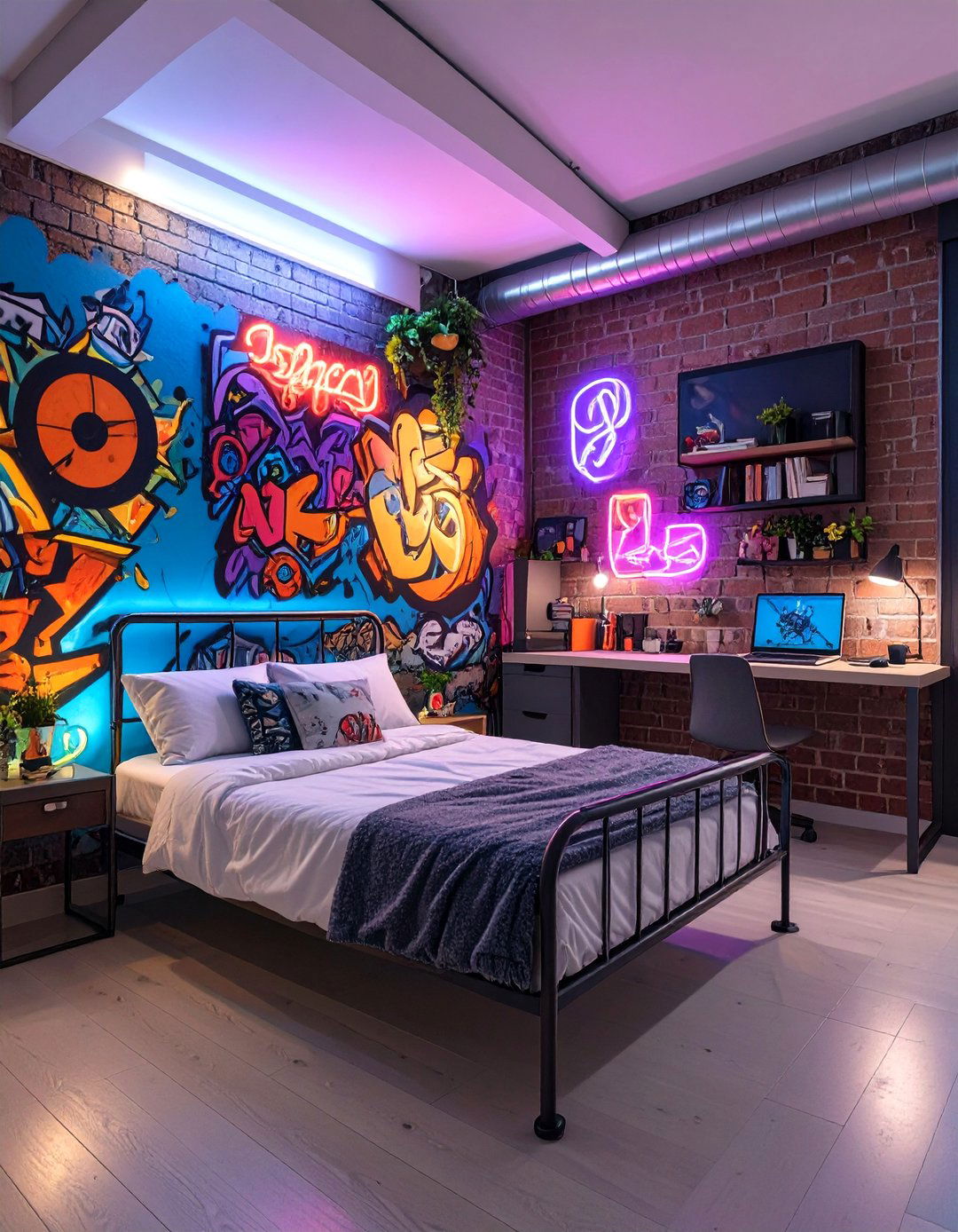 The Urban Graffiti Art Bedroom - 30 ai teen room design ideas