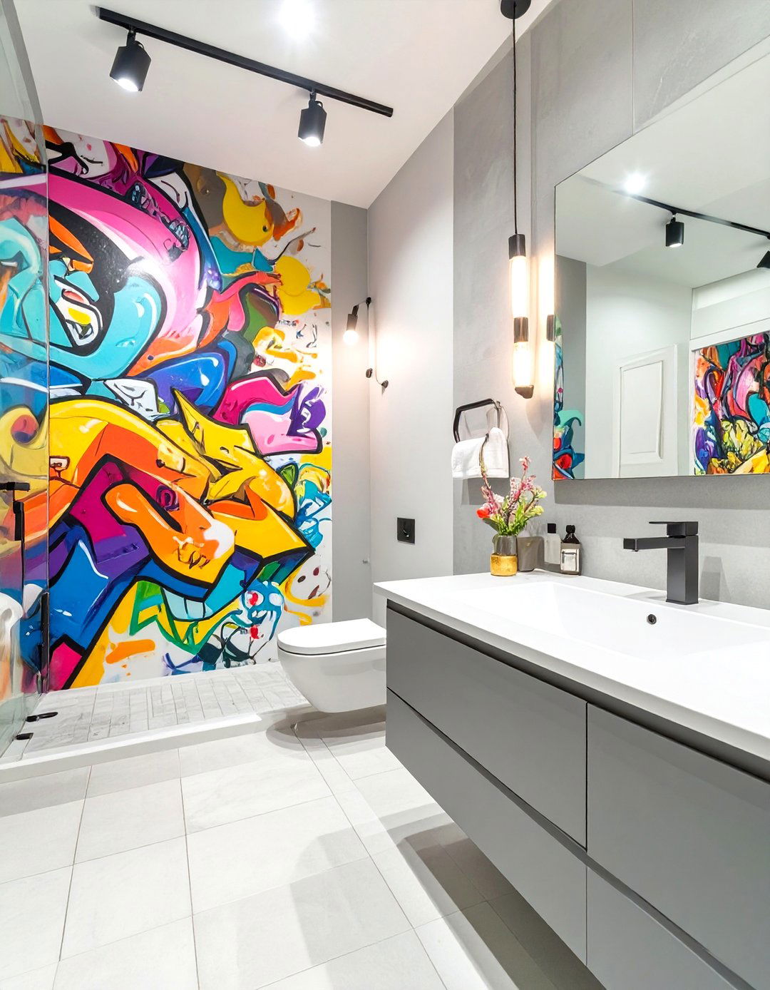 The Urban Graffiti Bathroom - 30 boys bathroom ideas