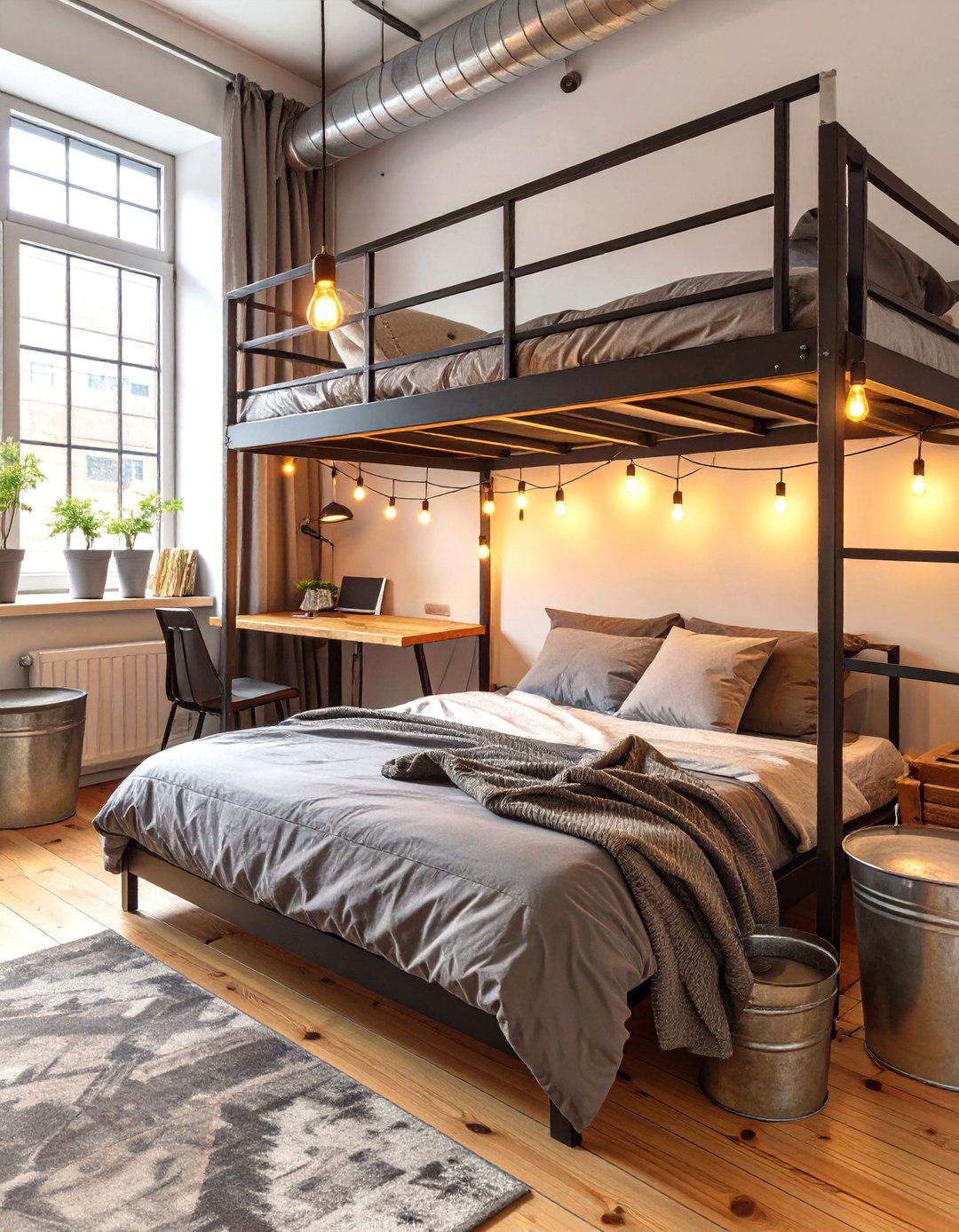 The Urban Industrial Dorm Room - 30 guys dorm room ideas