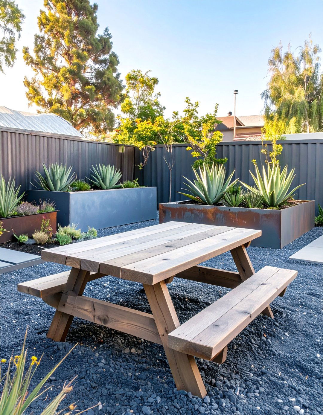 The Urban Industrial Gravel Yard - 30 budget backyard ideas no grass