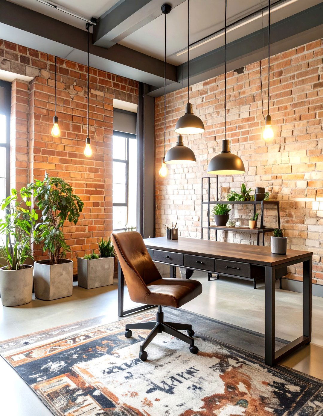 The Urban Industrial Loft Office - 30 cozy office ideas