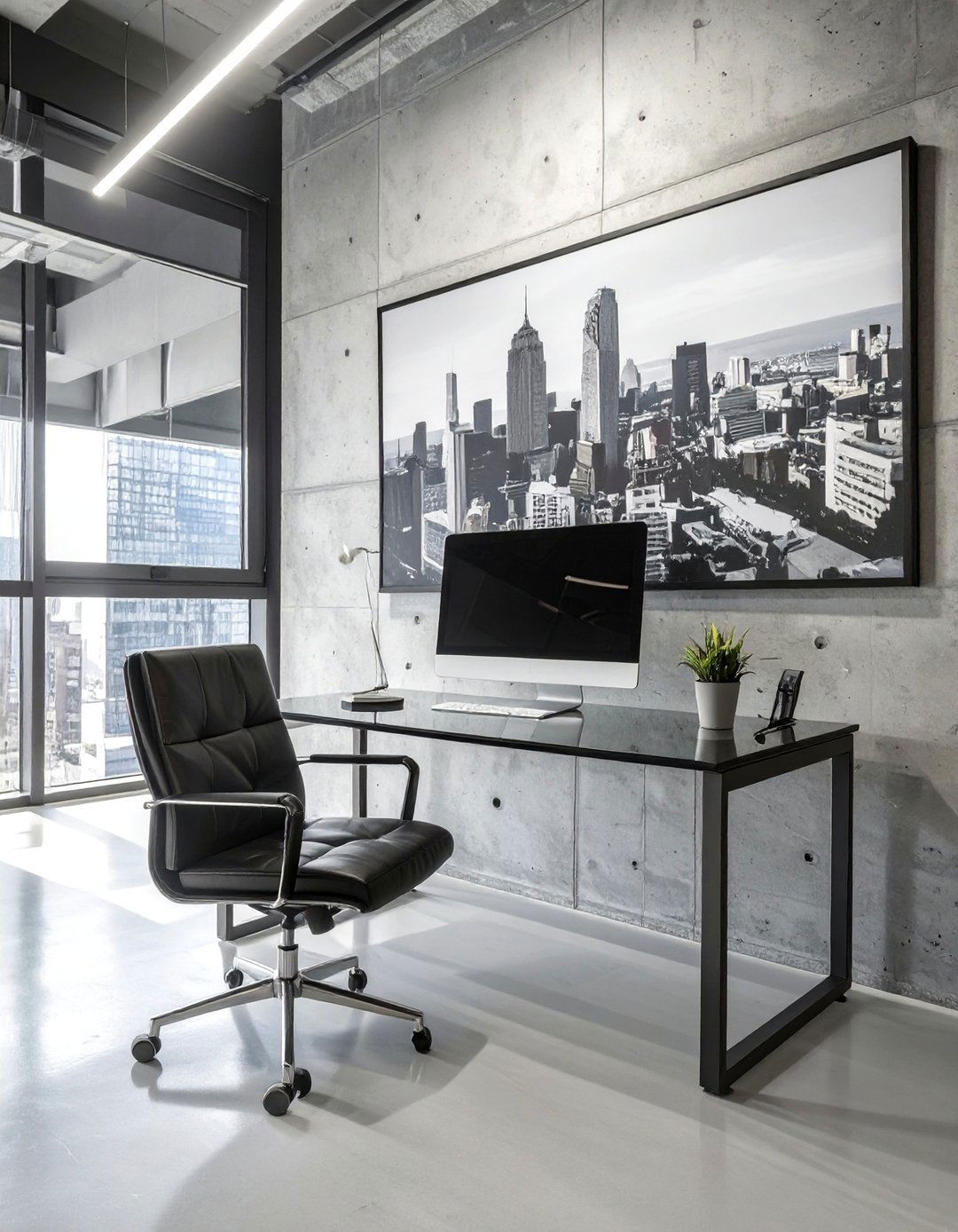 The Urban Industrial Office - 30 masculine man office ideas